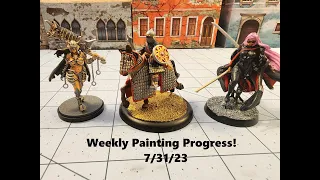 Weekly Painting Progress- Swords girls and armored horses! 7/31/23