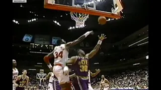 NBA On NBC - MVP Hakeem Olajuwon Eliminates Karl Malone! 1994 WCF