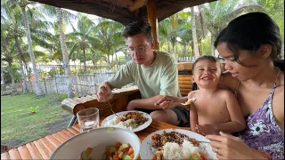 Filipina Foreigner Buhay Probinsya. May nahuling Ahas. Lunch in our kubo. Market Day and Gardening!