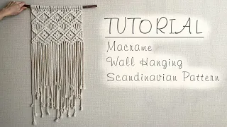 Macrame Wall Hanging Scandinavian Pattern