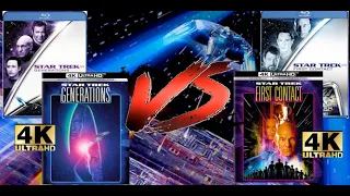 STAR TREK GENERATIONS (1994) STAR TREK FIRST CONTACT (1996)  4K UHD VS BLU-RAY COMPARISON