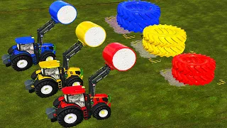 LORD OF COLORS ! MEGA COTTON BALING & SELLING WITH WHEELS PLATFORM ! Farming Simulator 19