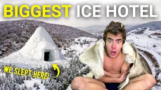 24 Hours at WORLD's BIGGEST ICE HOTEL in SWEDEN ❄️ (Jukkasjärvi)