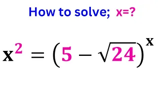 Math Olympiad Algebra Problem | Lambert W Function | Find the Value of x.