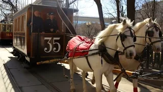 Парад трамваев в Москве 2017. The parade of trams in Moscow.