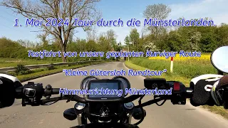 1. Mai Testfahrt von unsere geplanten Kurviger Route "Kleine Gütersloh Rundtour"