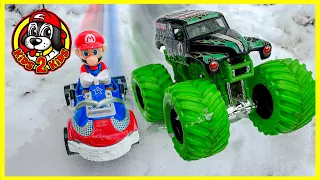 SUPER SNOW RACING COMPILATION 🌨️ Mario Kart, Monster Jam & Hot Wheels Monster Trucks & Ice Arena