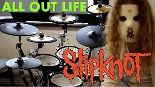 All Out Life DRUM COVER - SLIPKNOT - drumming with mask