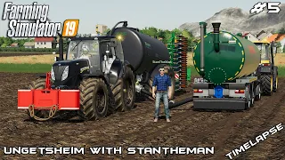 Spreading lime, slurry and plowing | Ungetsheim with @StanTheMan_ | Farming Simulator 19 | Episode 5