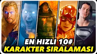 En Hızlı 10 Karakter Sıralaması 2023 | MARVEL - DC - SEGA - Prime Video