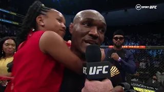 "My family is complete!" Kamaru Usman celebrates with his dad and pays tribute to Masvidal