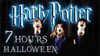 🎃 7 hours Halloween Harry Potter Ambience ⚡ Dark/ Moody/ Rainy/ Hogwarts/ 👻Ghosts/ Moving Background