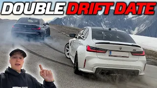 2x BMW M3 G80 DOUBLE DRIFT DATE IN THE MOUNTAINS - PURE TIRE CARNAGE + CRASH