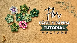 🌸How to make mini macrame flower with bead in the center | DIY Macrame Flower | Easy Tutorial #47