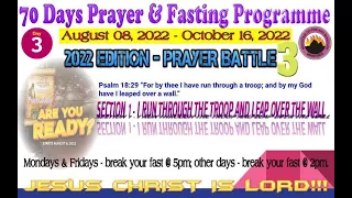 Day 3 MFM 70 Days Prayer & Fasting Programme 2022.Prayers from Dr DK Olukoya, General Overseer, MFM