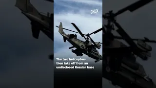 Russia's Ka-52 and Mi-24 Attack Helicopters Rain Missiles on Ukrainian Positions