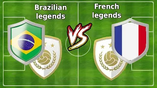 French legends vs Brazilian legends (Ronaldo-Kaka-Henry-Zidane-Carlos-Mbappé-Vinícius Júnior-Pele)