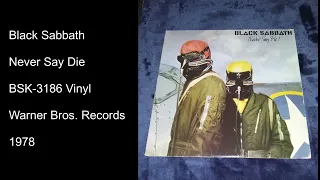 Black Sabbath Never Say Die BSK-3186 Vinyl Warner Bros. Records 1978