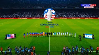 PES - USA vs Honduras Copa America 2024 - Full Match All Goals - eFootball Gameplay PC - HD