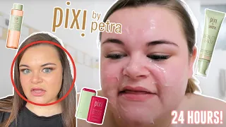 ONLY USING PIXI BEAUTY PRODUCTS FOR 24 HOURS!!! OVER-HYPED???? IS IT ACTUALLY GOOD?