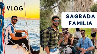 Sagrada Familia & Boat Sailing in Barcelona 😍 Barcelona Vlog Solo Travel (2022) 🔥