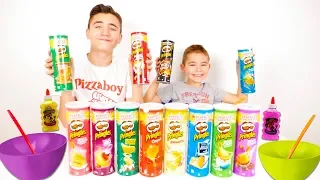 Don't Choose the Wrong Pringles Slime Challenge ! - Comment faire du Slime avec des Pringles ?