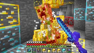 Minecraft UHC but mobs drop Lucky Blocks...