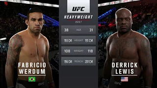 FABRICIO WERDUM VS DERRICK LEWIS UFC 216