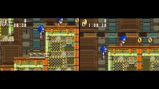 Sonic Advance Game Boy Advance 2 player races 60fps