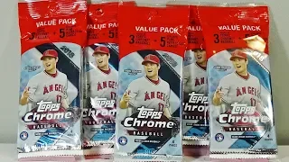 2018 Topps Chrome Baseball 5 Value Pack Break! NICE!