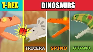 T-Rex vs Dinosaurs Battles | T-Rex vs Dinosaurs Deathmatch | Dino Animation