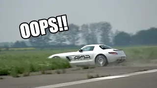 FASTEST Mercedes-Benz SLS AMG Goes Off Road During Drag Race