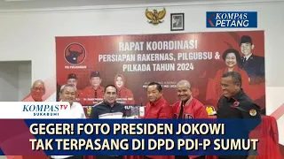 GEGER! Foto Presiden Jokowi Tak Terpasang di DPD PDI-P Sumut