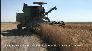 JOHN DEERE 630 Biçerdöver İle Ceyhan/Tumlu Köyü Sezonun İlk Buğday Hasatı