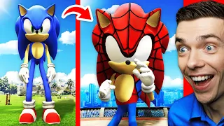 Playing As SPIDER-MAN SONIC To Rescue GTA 5 (Superhero Mods)