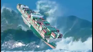 Top 10 Giant Container Ships Overcome Monster Waves In Storm & Crashing In Case Of Collision