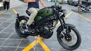 REVIEW XSR155 ĐỘ PHONG CÁCH BOBBER Vành Nan, Màu XANH LÍNH ĐỘC ĐÁO l YAMAHA XSR 155 ĐỘ ĐẸP và NGẦU.