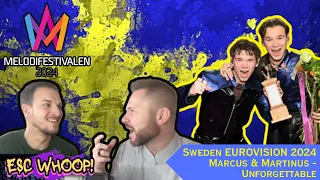 🇸🇪 Melodifestivalen 2024 Final REVIEW | Marcus & Martinus 'Unforgettable' | Sweden Eurovision 2024