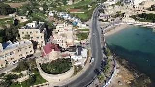 Aerial view of Qajjenza, Birzebbuga, in south Malta
