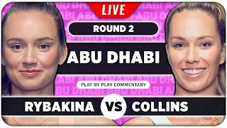 RYBAKINA vs COLLINS • Abu Dhabi Open 2024 • LIVE Tennis Play-by-Play Stream