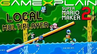 Super Mario Maker 2 - Local Multiplayer Gameplay (Wild Seesaw & a Koopa Clown Car Coin Battle!)