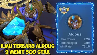 Ngajarin Ilmu Baru ALDOUS Exp lane 9 menit 500 stak di rank glory - top global aldous mobile legends