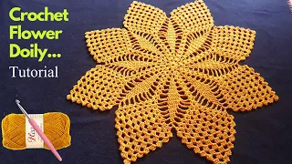 Believe me! You can Crochet this Stunning Flower Doily | Just Follow the Steps