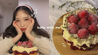 bake with me! aesthetic korean victoria cake 🍰︱baking with krystal ep.1