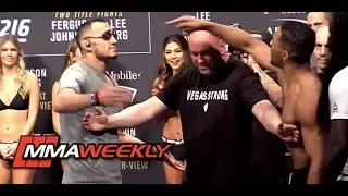 Tony Ferguson and Kevin Lee Separated at UFC 216 Ceremonial Weigh-in