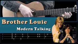 Brother Louie - Fingerstyle Guitar Cover - Modern Talking [ Acoustic ] Tutorial (Tabs)