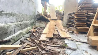 Young Carpenter's Amazing Skill Turns Waste Wood Into A Beautiful Sofa