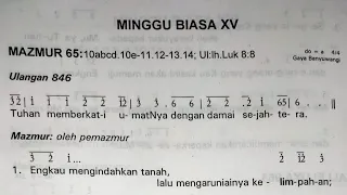 Mazmur Tanggapan [Edisi Lama] Minggu 16 Juli 2023 - Masa Biasa XV - Tahun A