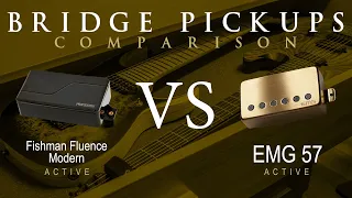 Fishman FLUENCE MODERN (ceramic) vs EMG 57 - Active Bridge Pickup Guitar Tone Comparison Demo