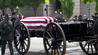 Funeral procession held for Josh Eyer, the officer killed in North Carolina